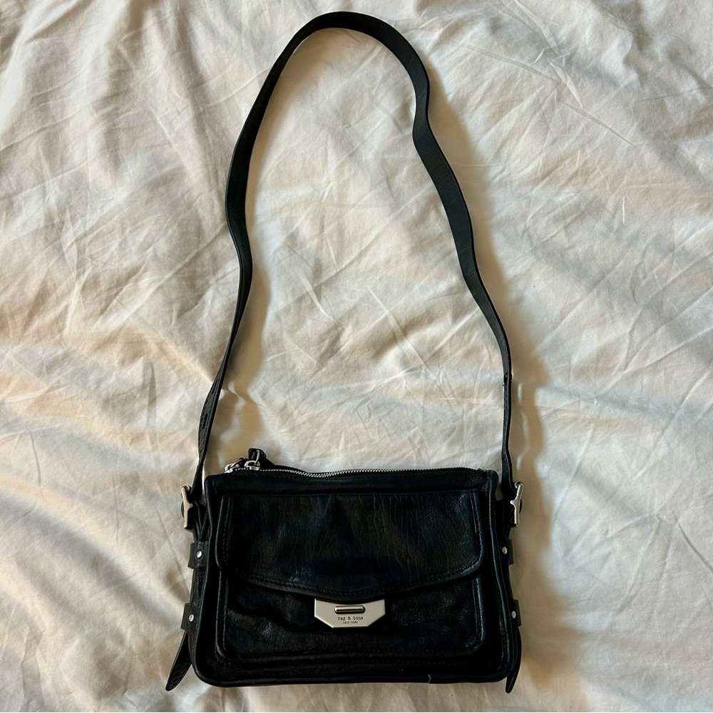 rag & bone Black Leather Field Bag - Picture 3 of 12